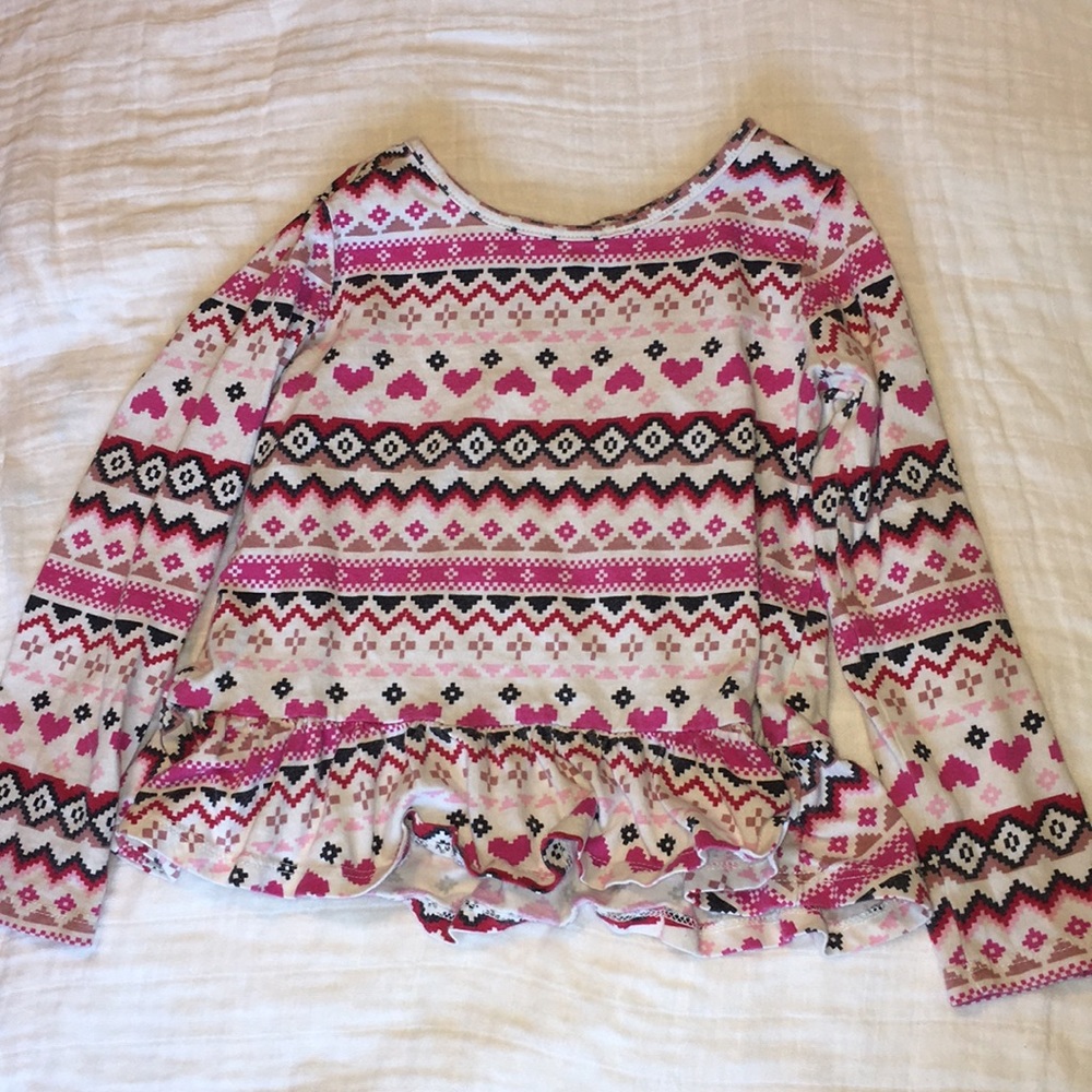 Long sleeved multicolored shirt